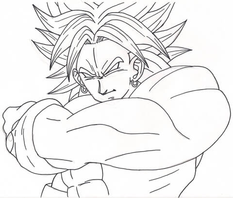 Inked Broly Coloring Page